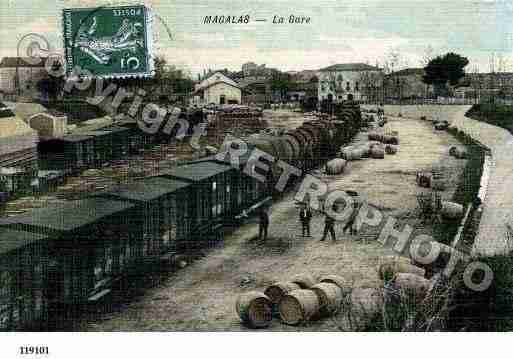 Ville de MAGALAS, carte postale ancienne Ville de MAGALAS, carte postale ancienne