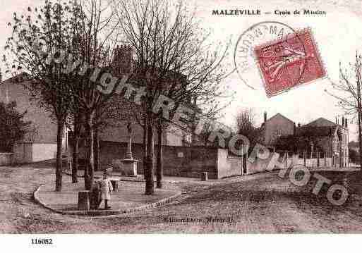 Ville de MALZEVILLE, carte postale ancienne