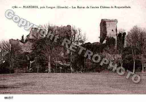 Ville de MAZERE, carte postale ancienne