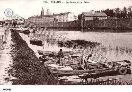 Ville de MELUN, carte postale ancienne