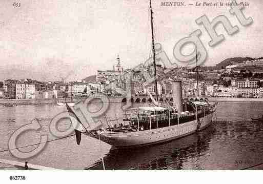 Ville de MENTON, carte postale ancienne