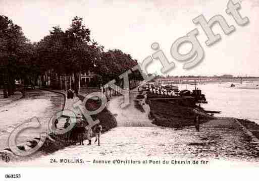 Ville de MOULINS, carte postale ancienne