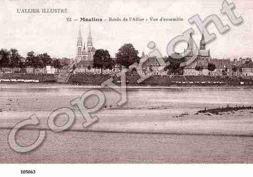 Ville de MOULINS, carte postale ancienne