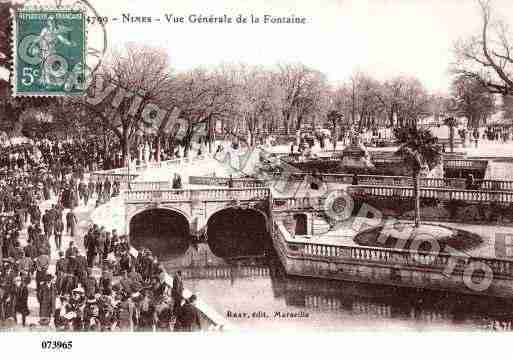 Ville de NIMES, carte postale ancienne