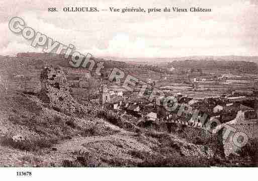 Ville de OLLIOULES, carte postale ancienne