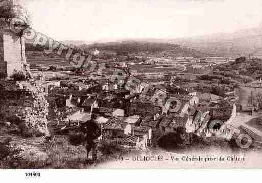 Ville de OLLIOULES, carte postale ancienne