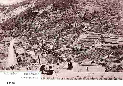 Ville de OLLIOULES, carte postale ancienne