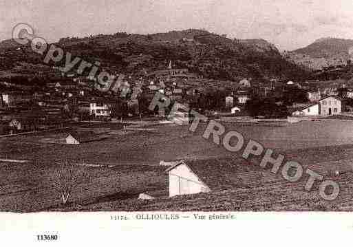 Ville de OLLIOULES, carte postale ancienne