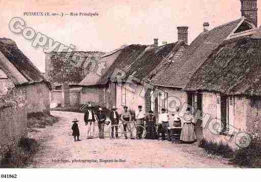 Ville de PUISEUX, carte postale ancienne