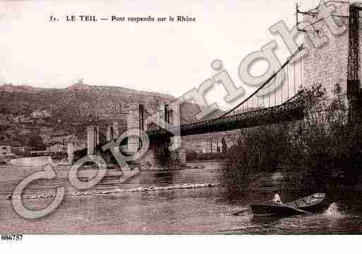 Ville de TEIL(LE), carte postale ancienne