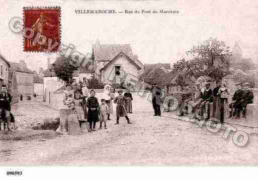 Ville de VILLEMANOCHE, carte postale ancienne