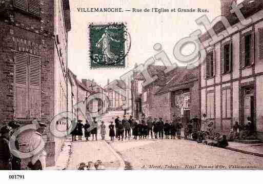 Ville de VILLEMANOCHE, carte postale ancienne