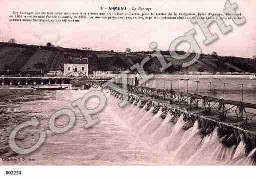 Ville de ARMEAU, carte postale ancienne