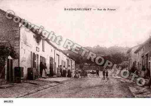 Ville de BAUDIGNECOURT, carte postale ancienne