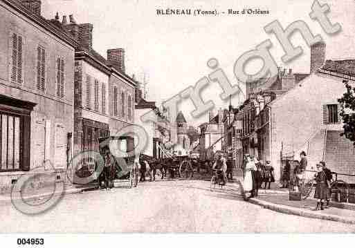 Ville de BLENEAU, carte postale ancienne