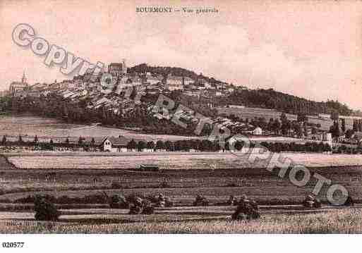 Ville de BOURMONT, carte postale ancienne