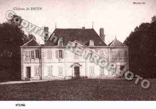 Ville de BROIN, carte postale ancienne