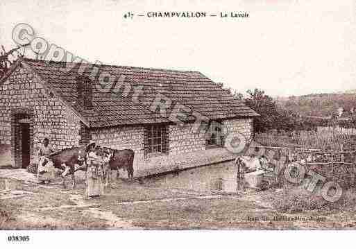 Ville de CHAMPVALLON, carte postale ancienne