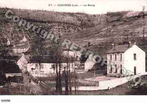 Ville de CONCORES, carte postale ancienne