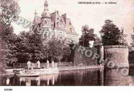 Ville de CREVECOEURENBRIE, carte postale ancienne