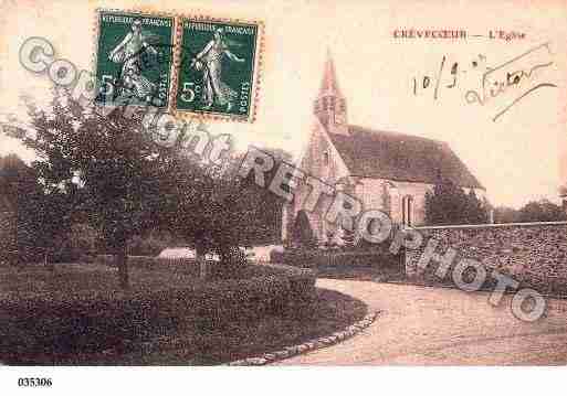 Ville de CREVECOEURENBRIE, carte postale ancienne