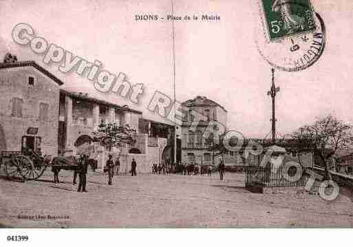 Ville de DIONS, carte postale ancienne