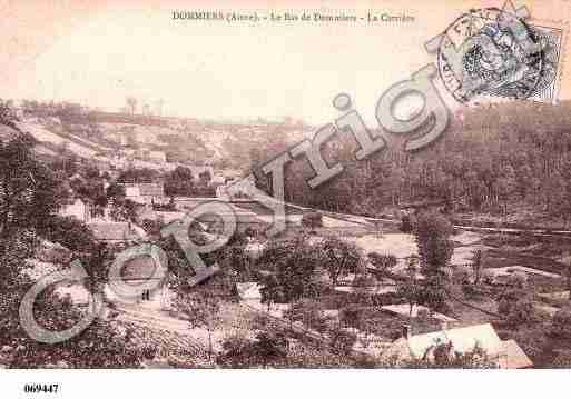 Ville de DOMMIERS, carte postale ancienne