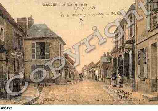 Ville de ERCUIS, carte postale ancienne