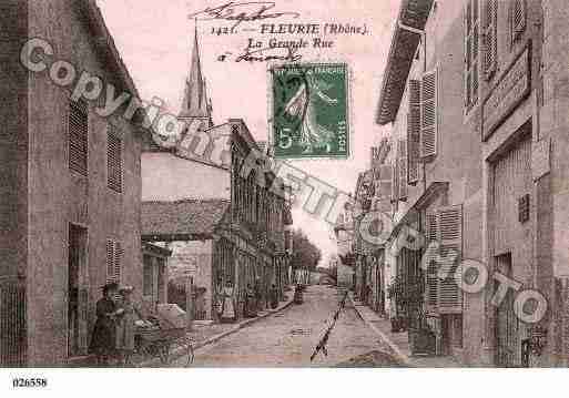 Ville de FLEURIE, carte postale ancienne