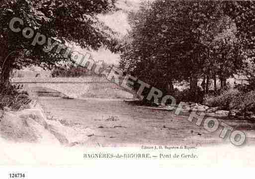 Ville de GERDE, carte postale ancienne