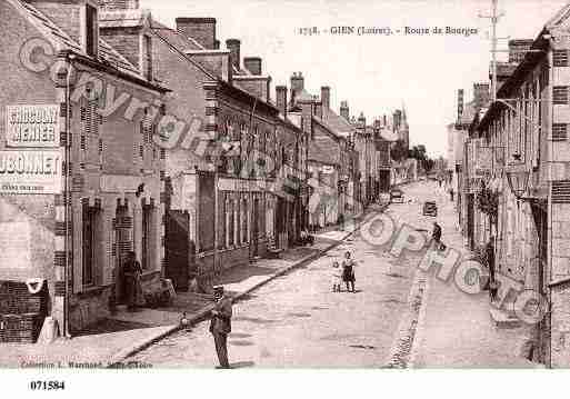 Ville de GIEN, carte postale ancienne