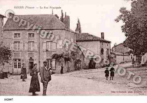 Ville de GOUEX, carte postale ancienne