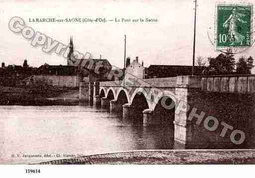 Ville de LAMARCHESURSAONE, carte postale ancienne