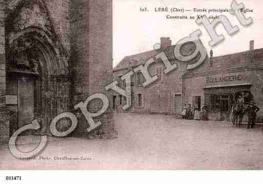 Ville de LERE, carte postale ancienne