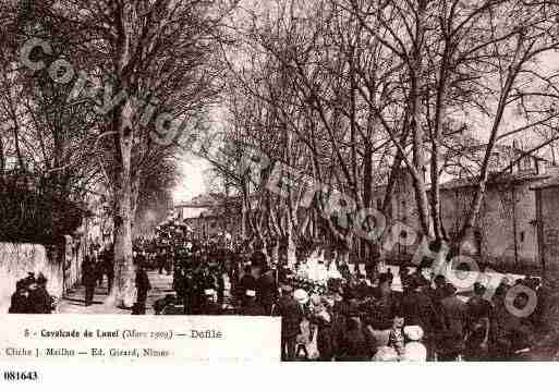 Ville de LUNELVIEL, carte postale ancienne