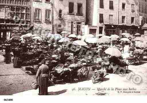 Ville de MACON, carte postale ancienne