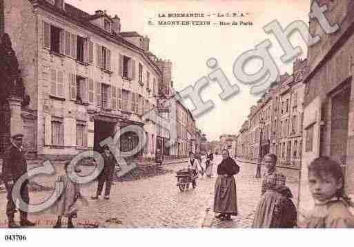 Ville de MAGNYENVEXIN, carte postale ancienne