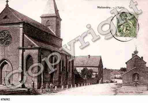 Ville de MALANDRY, carte postale ancienne Ville de MALANDRY, carte postale ancienne