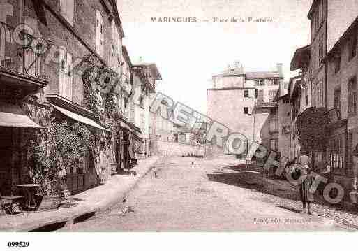 Ville de MARINGUES, carte postale ancienne