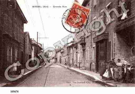 Ville de MIRIBEL, carte postale ancienne