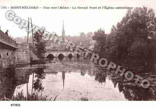 Ville de MONTBELIARD, carte postale ancienne