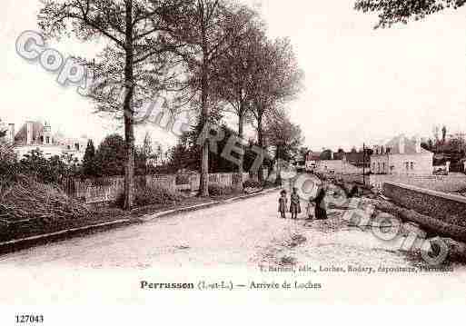 Ville de PERRUSSON, carte postale ancienne