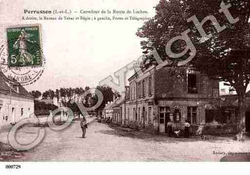 Ville de PERRUSSON, carte postale ancienne