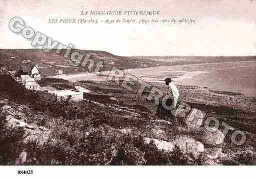 Ville de PIEUX(LES), carte postale ancienne