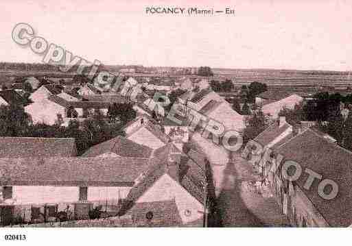 Ville de POCANCY, carte postale ancienne