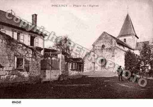 Ville de POCANCY, carte postale ancienne