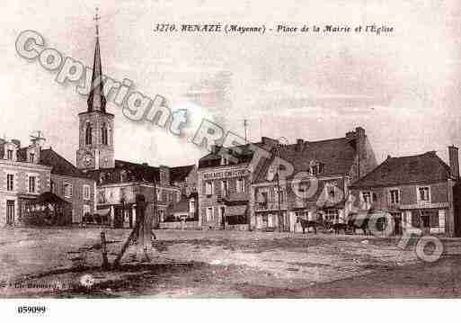 Ville de RENAZE, carte postale ancienne