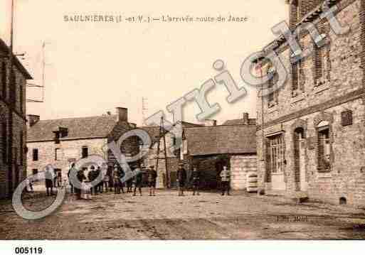 Ville de SAULNIERES, carte postale ancienne