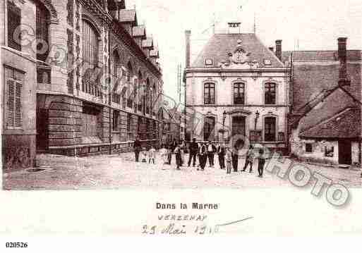 Ville de VERZENAY, carte postale ancienne