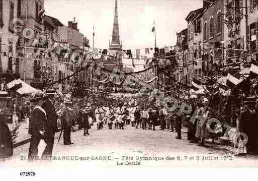 Ville de VILLEFRANCHESURSAONE, carte postale ancienne